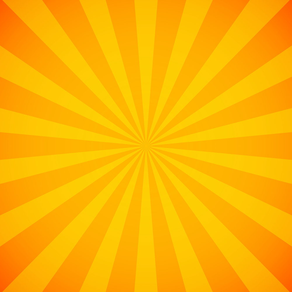 Bright orange and yellow rays background